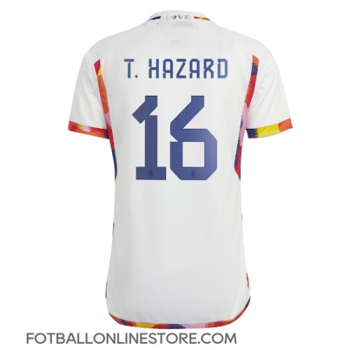 Billige Belgia Thorgan Hazard #16 Bortetrøye VM 2022 Kortermet